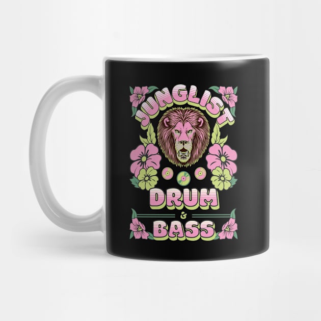 JUNGLIST  - Tropical Drum & Bass Pink Lion by DISCOTHREADZ 